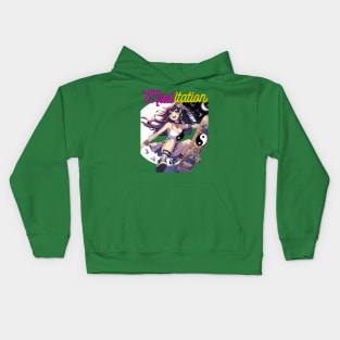 Kawaii, Anime Girl, Maditation Skateboard | Catsie Cat Kids Hoodie